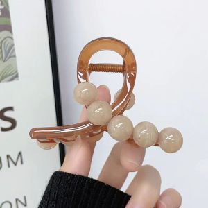 Daimeishu Kẹp tóc càng cua ngọc trai hoa hồng phong cách hàn quốc thanh lịch đính kim cương và nơ ruy băng cho phụ kiện thời trang tóc nữ