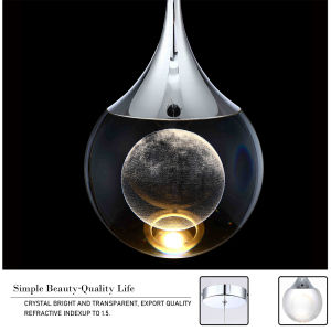 Crystal Pendant Light Glass Ceiling Hanging Light for Kitchen Island LED Drop Lighting Bedroom Bathroom Modern Gold