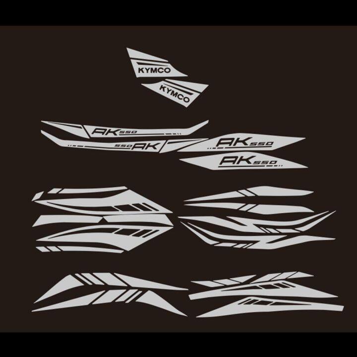 Motorcycle Headlight Fairing Stickers Decals Emblems For KYMCO AK550 ...