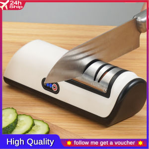 💥🎁Free Gift🎁💥USB Rechargable Electric Knife Sharpener Professional Sharpener Stone Automatic Knife Grinder Kitchen Electric Fast Sharpeners