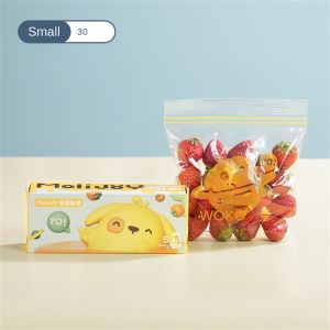 Hourser 30Pcs Ziplock Sealed Bag refrigerator Vegetable Fruit Fresh-keeping Bag Reusable Plastic Food Storage Bags
