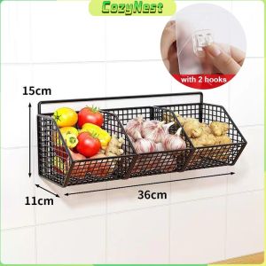 C.N. Wall Mounted Storage Basket Seasoning Storage Kitchen Organizer Rack