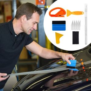 ER52858 8/10/11/13/15pcs Plastic Window Tint Application Tools Safety Multifunctional Glass Protective Film Installation Kit Window Squeegee Durable Car Film Wrap Tool Kit Automotive