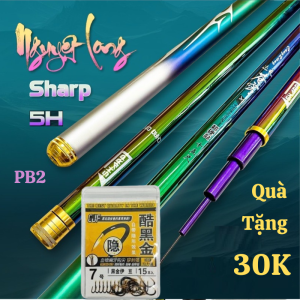 Cần Câu Tay Cao Cấp Nguyệt Long Sharp 5H PB1 PB2 [BH 1 Năm] Ánh Tím Có Bán Lóng Thay thế CT19 - Sanami Fishing