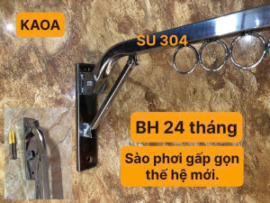 Thanh phơi quần áo cao cấp gấp gọn thế hệ mới. SU 304 ( BH 24 THÁNG )