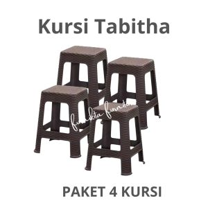 KURSI BASO PLASTIK TABITHA ANYAMAN ROTAN [KURACC]