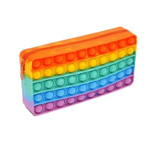 LZHDP MALL with Zipper Silicone Pen Case Decompression Bubble Large Capacity Student Pencil Bag Stress Reliever Waterproof Stationery Storage Bag Students