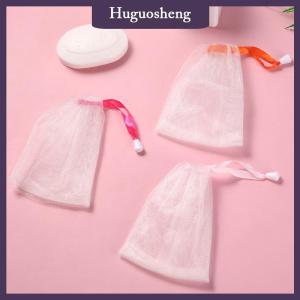 [huguosheng] Lưới túi xà phòng lưới để tạo bọt làm sạch xà phòng tắm