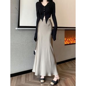R5449 Classic Silky Mermaid Maxi Skirt