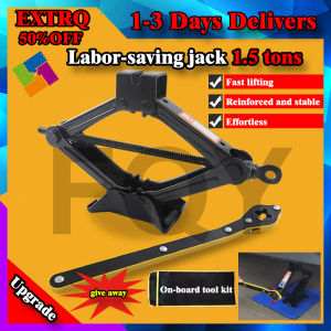 On-Board Labor-Saving Small Car Tire Jack SUV Car Tool Set Scissor Jack Car tire Peplacement Special 1T 2T 3T 4T Labor-Saving Jack (Send Tool Kit)