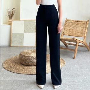 Cozie Knit Pants - Celana Highwaist Panjang Wanita / Celana Kulot  Wanita Rib Premium Celana Panjang Korean Style Anti Kusut