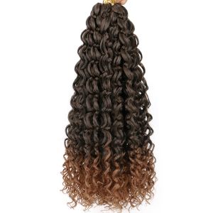 14Inch/18Inch Synthetic Ocean Wave Curly Crochet Braids Gogo Curl Water Wave Braiding Hair Soft Beach Curl Hair Extension for Women