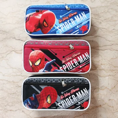 Kotak Pensil Kain 1 Resleting Spiderman SP211 / Tempat Pensil / Tepak Pensil / Boks Pensil / Box Pen / Pencil Case