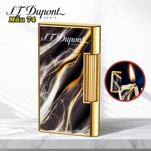 HỘP QUẸT BẬT LỬA XĂNG ĐÁ DUPONT KHẨM XÀ CỪ ĐEN BÓNG NHỎ GỌN BỎ TÚI TIỆN LỢI