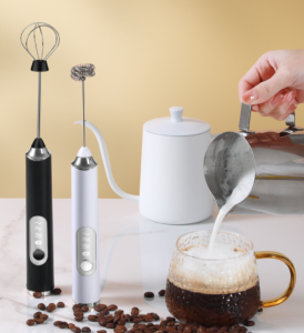 Máy khuấy cà phê cầm tay 2 đầu tiện lợi sạc USB máy đánh trứng tạo bột cafe