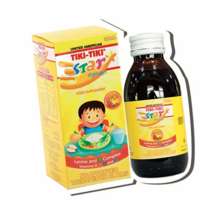 TIKI TIKI Star Syrup For Babies With Lysine and B Complex, Vitamins A ...