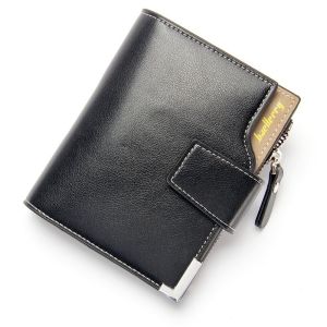 BAELLERRY D1282 DOMPET UANG LIPAT TEBAL ZIPPER PRIA WANITA BAHAN SINTETIS LEMBUT ADA TEMPAT KOIN