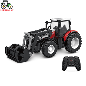 Máy kéo 210 HP_Bánh nhỏ + Ủi đầu - Điều khiển từ xa (RC) đồ chơi máy cày xe mô hình nông trại MK16BNUD