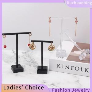 [COD] liuchuanbing Jewellery Kim loại đồ trang sức hiển thị đứng màu đen rõ ràng Acrylic Stud Bông tai chủ móc áo truy cập trường hợp đồ trang sức Organizer bouches trang trí