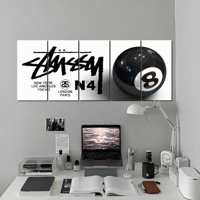 Hiasan dinding kamar Poster kayu brand streetwear set Wall