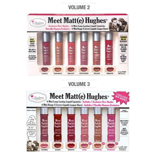 The Balm Meet Matte Hughes Lipstick Minis Mini kit set Lip gloss set