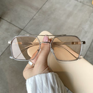【GIAUSA】 Men Sunglasses Korean Style Fashion Double Girder Shades Polarized for Men Sun Protection Anti Rad Aviator Police Retro Driving Summer Traveling Motor Eyeglass Shades for Men Lady S23
