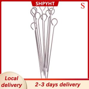 [COD] SHPYHT Local delivery Ship within 24 hours 10pcs meat goose Round Roast Skewers Stick Stainless Steel BBQ Needle