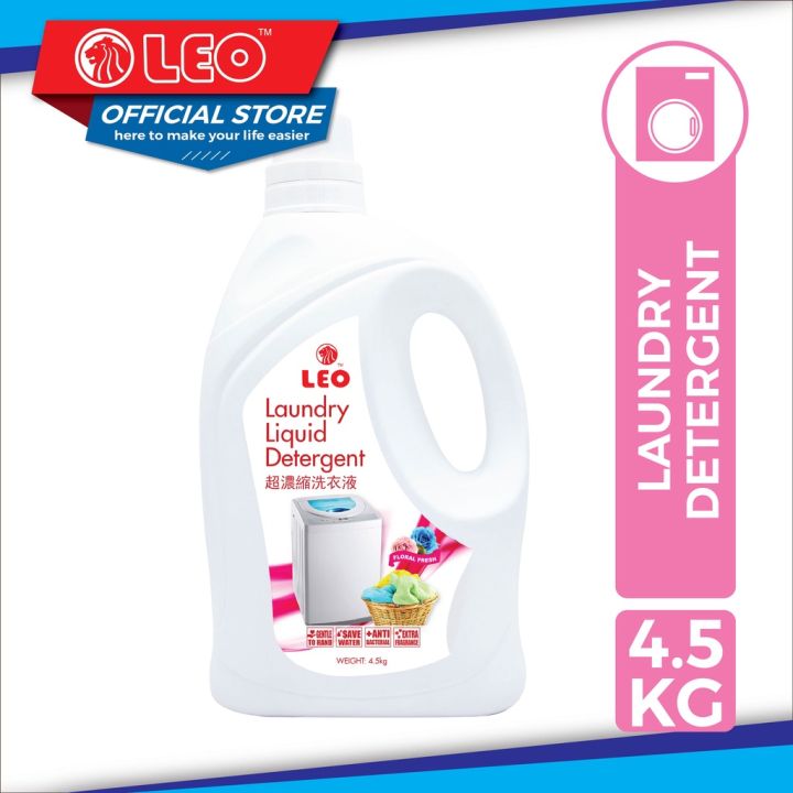 Leo Laundry Liquid Detergent 4.5kg FLORAL FRESH 浓缩洗衣液 Lazada