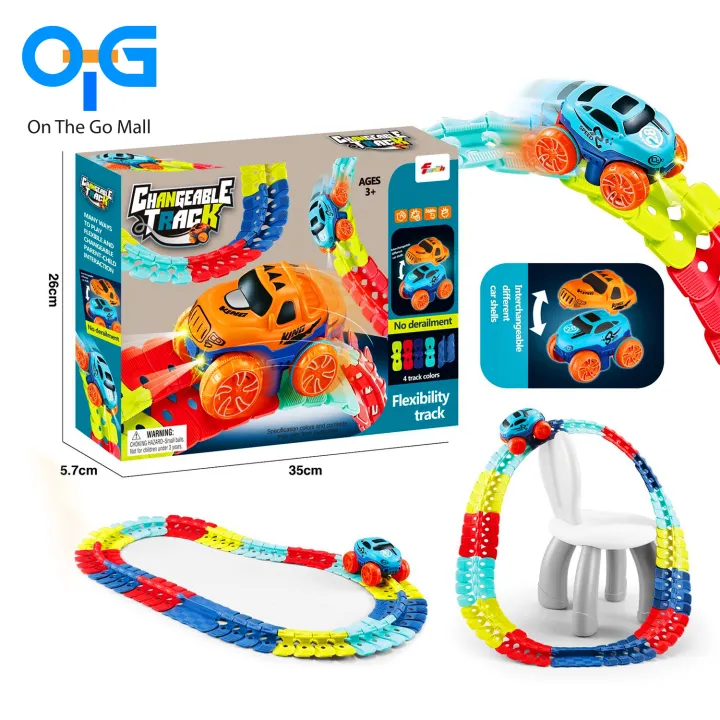 Changeable Track Race Car Flexible Assembled Rail Racing Track | Lazada PH