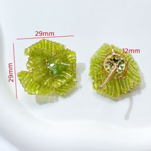 CHLOCH Hạt pha lê Miếng vá hoa đính hạt Thiết kế gradient Kiểu ba cánh hoa Miếng vá trang trí thủ công Thời trang Dệt thủ công Phụ kiện tóc pha lê Dành cho mũ