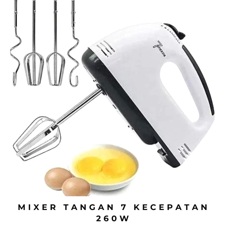 Mixer Tangan Kecepatan 260W Model Pegangan Kepala Mixer Hemat
