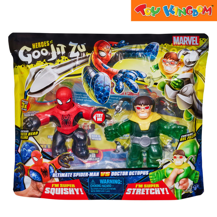 Heroes of Goo Jit Zu Marvel Versus Pack Ultimate Spider-Man Vs. Doctor Octopus Stretchable Figure