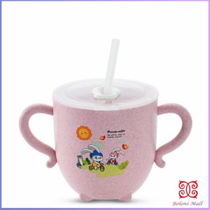 Boloni แก้วหัดดูด กันกระแทก มีฝา  ขนาด  280ml Kids Utensils