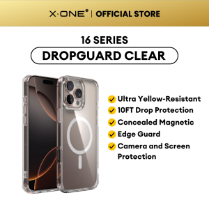 X.One Dropguard Clear Magnetic Case for iPhone 16 Pro Max/16 Pro/16 Plus/16 Ultra Yellowing-Resistant