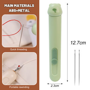 Cute 2in1 Threader Hand Sewing Tools Multi-function Threader Hand Machine Stitch Insertion Sewing Changer Thread Device