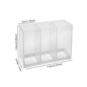 3Grids Wall Mounted Organizer Mirror Cabinet Self-adhesive Small Objects Storage Box Eyebrow Pencil Lipstick Lip Glaze Organizer