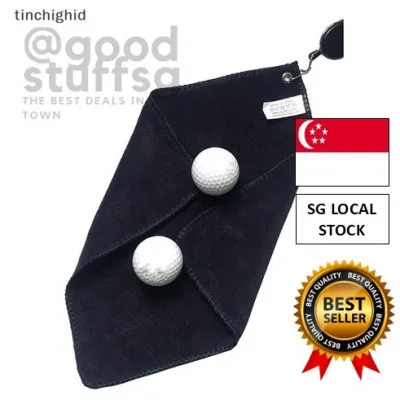 [SG FREE ]Golf Towel Wet And Dry Golf Cleaning Cloth Perfect For Golfers Cleaning Cloths With Retractable Hook Easy To