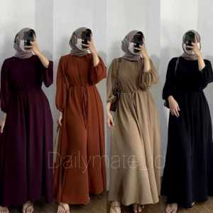 DANIRA LD 110 LD XXL 120 JUMBO GAMIS CRINGKLE AIRFLOW DRESS MUSLIM WANITA GAMIS BUSUI RESLETING DEPAN