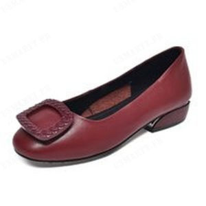 Casual Leather Shoes Cowhide Leather Comfortable Single Shoes