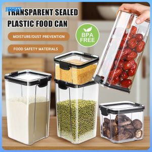 460/700/1300/1800ML  Storage Container Food Fresh-keeping Box Kitchen Seal Storage Tank Miscellaneous Grain Fresh-keeping Box Dry Fruit Spices Tea Sealed Can Dispenser Juxutt