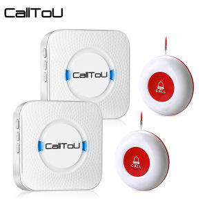 Calltou Wireless Caregiver Pager Calling System 500ft for Emergency/Elderly/Pregnant/Hospital/Elderly Emergency Alert