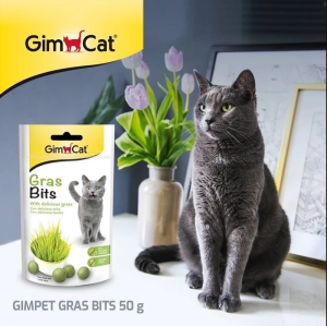 Viên Cỏ Mèo Gimcat GrasBits tiêu búi lông hỗ trợ tiêu hóa bổ sung chất xơ nhập Đức (lẻ)