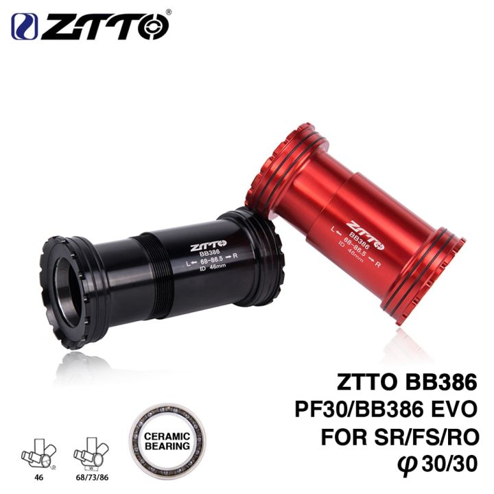 ZTTO BB386 Ceramic Bearing Press Fit Bottom Brackets 30mm Axis for