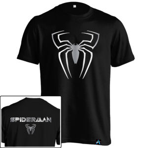 Kaos Black Spiderman venom HER-125 Baju Superhero Hitam Silver