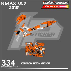 NMAX OLD 2015 (COD) STIKER STRIPING MOTOR YAMAHA VNMAX OLD HOLOGRAM DAN TRANSPARAN