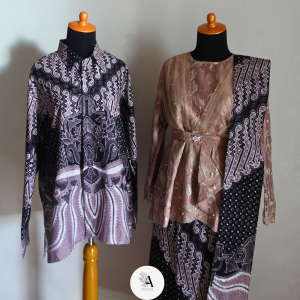[Promo Cuci Gudang Bisa COD] Batik Couple Kebaya Delisa Kebaya Brokat Tile Mix Satin Rok Span Katun Prima Kebaya Wisuda Tunangan Lamaran Termurah