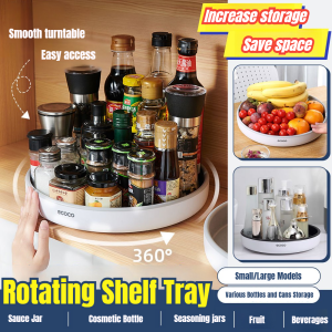 Rotating Kitchen Countertop Shelf Multifunctional Storage Tray