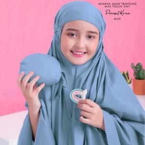 MS-Mukena rainbow traveling mini pouch pelangi size anak tanggung 7-10tahun