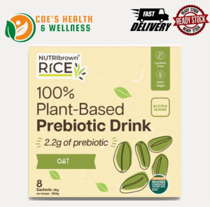 NutriBrown Rice Beverage - Oats with Soy Lecithin 8x35g HALAL Lactose FREE