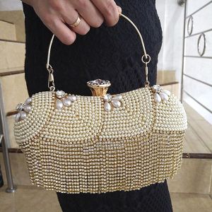 Ts pesta wanita mewah elegan kristal warna silvergoldblack tas clutch wanita import branded tas branded wanita mewah untuk pesta import Tas Pesta Kristal Mutiara Import Mewah Gagang Kondangan